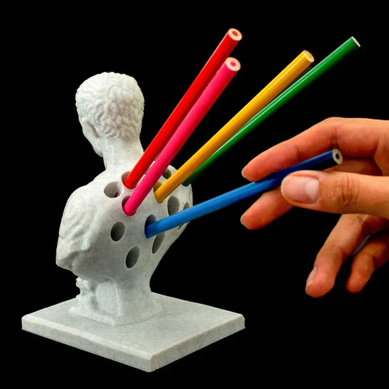 NNEOBA Julius Caesar statue Office Desk Pen Holder-2