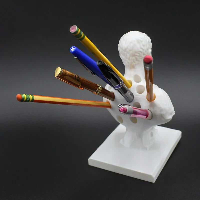 NNEOBA Julius Caesar statue Office Desk Pen Holder-3