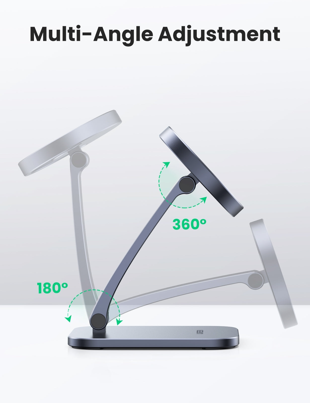 NNEDSZ 40290 Desk Adjustable and Foldable Aluminum Magsafe Charging Stand